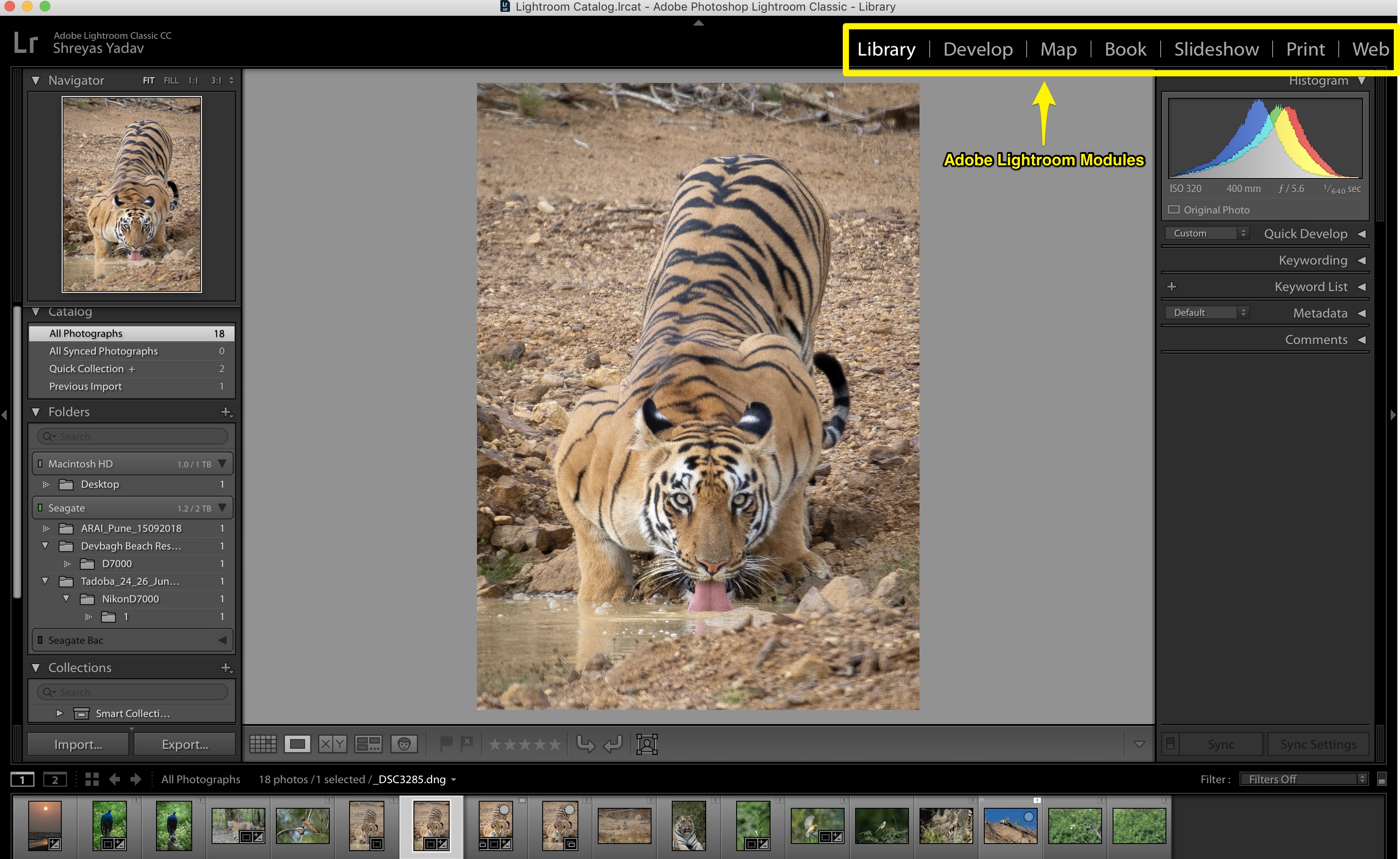 Modules in Adobe Lightroom