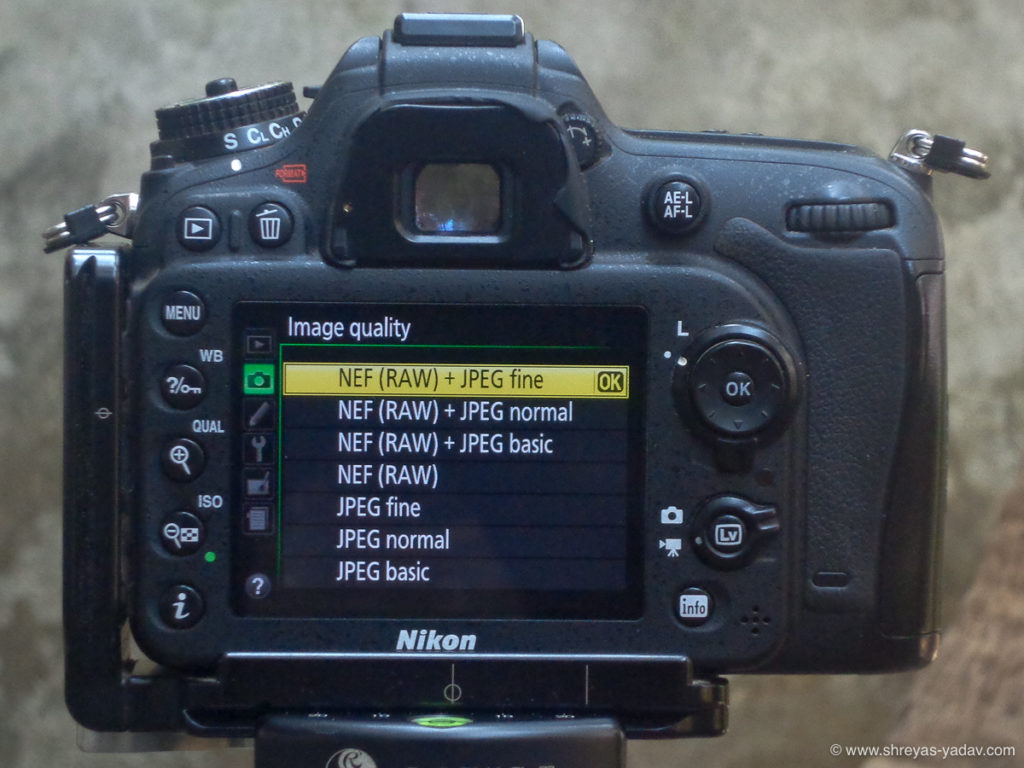 Camera Setup, Image Quality, Image Size