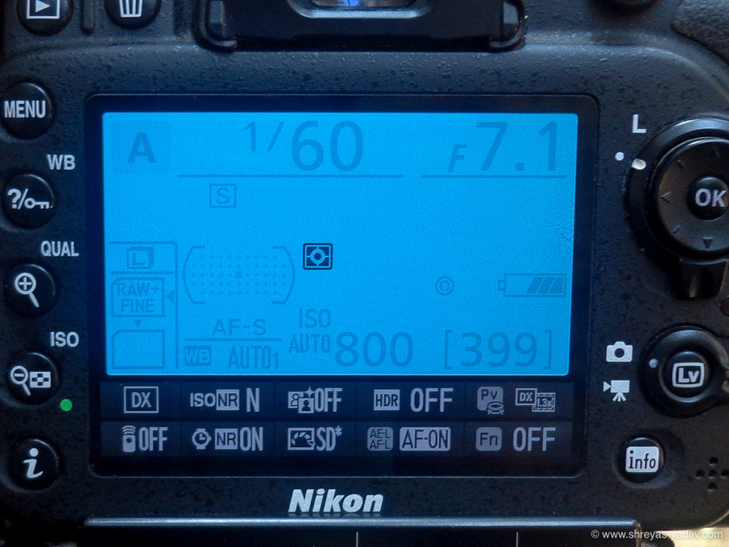 Exposure Metering Setup, Camera Setup 