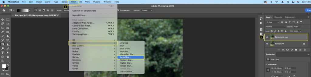 Lens Blur in Photoshop 